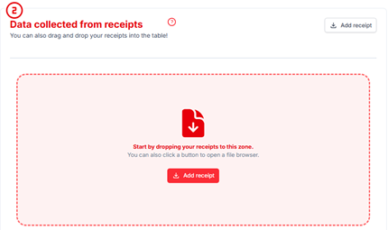 Upload receipts